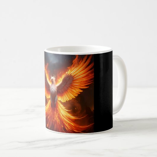 Die Phoenix-Wiedergeburt Kaffeetasse (VorderseiteRechts)