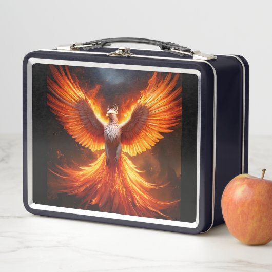 Die Phoenix-Wiedergeburt Metall Brotdose (Beispiel)