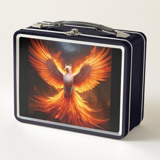 Die Phoenix-Wiedergeburt Metall Brotdose (Vorderseite)