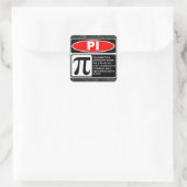 Die Pi-Erklärung Quadratischer Aufkleber (Tasche)