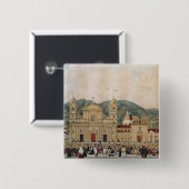 Die Piazza de Bolivar, Bogota, 1837 Button (Vorne & Hinten)