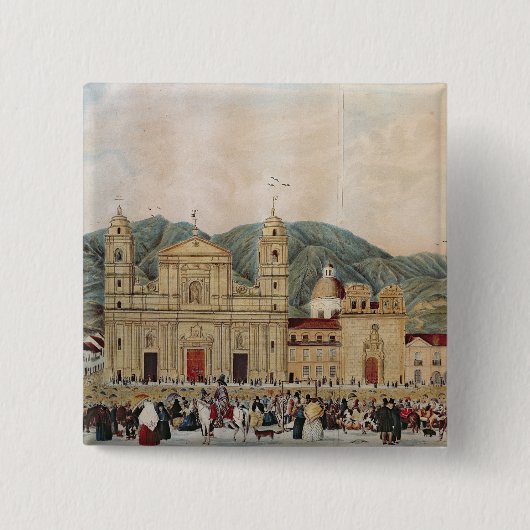 Die Piazza de Bolivar, Bogota, 1837 Button (Vorderseite)