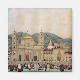 Die Piazza de Bolivar, Bogota, 1837 Magnet