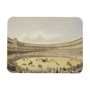 Die Piazza de Toros von Madrid, 1865 (Farbelitho) Magnet