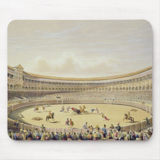 Die Piazza de Toros von Madrid, 1865 (Farbelitho) Mousepad (Vorne)