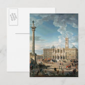 Die Piazza Santa Maria Maggiore, 1752 Postkarte (Vorne/Hinten)