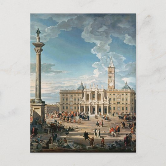 Die Piazza Santa Maria Maggiore, 1752 Postkarte (Vorderseite)