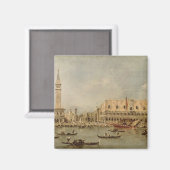 Die Piazzetta und der Palazzo Ducale Magnet (Vorderseite/Rückseite)