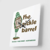Die Pickle Barrel Restaurants in Illinois Quadratische Wanduhr (Winkel)
