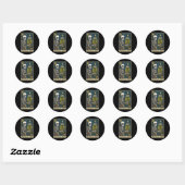 Die Pickle-Lover-Tarot-Karte Runder Aufkleber (Blatt)