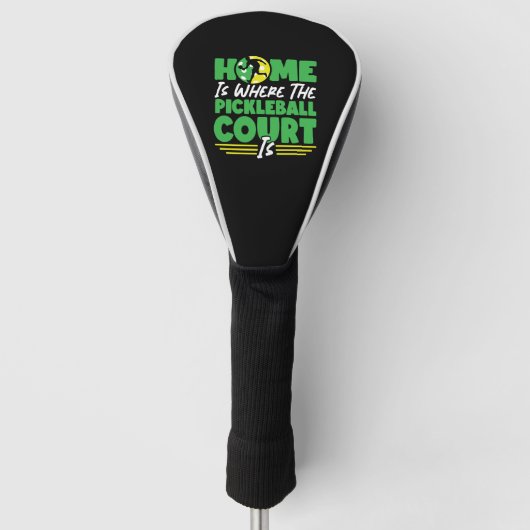 Die Pickleball-Zuhause Golf Headcover (Vorderseite)