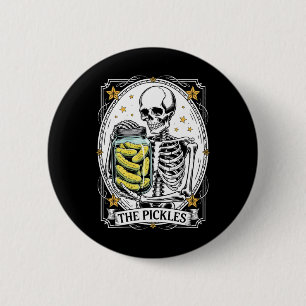 Die Pickles-Tarot-Karte Skelett Canning Saison Gar Button