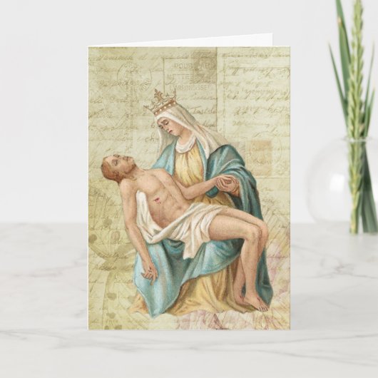 Die Pieta Mary und Jesus Religious Christlich Karte (Vorderseite)