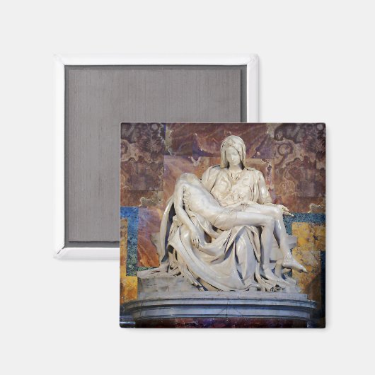 Die Pieta von Michelangelo Magnet (Vorderseite/Rückseite)