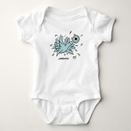 Die Pigeon Freakout Baby White Bodysuit Baby Strampler