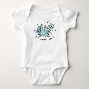 Die Pigeon Freakout Baby White Bodysuit Baby Strampler