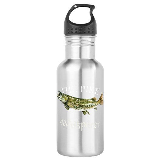 Die Pike flüstert dunkel Edelstahlflasche (Vorderseite)