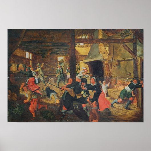 Die Pillage eines Bauernhofs Poster (Vorne)