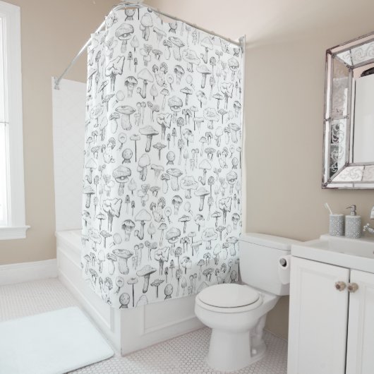 Die Pilz-Gruppe Duschvorhang (Beispiel)