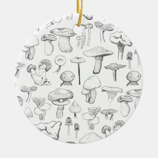 Die Pilz-Gruppe Keramik Ornament (Vorne)