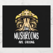 Die Pilze rufen Bierflaschenetikett (Einzelnes Label)