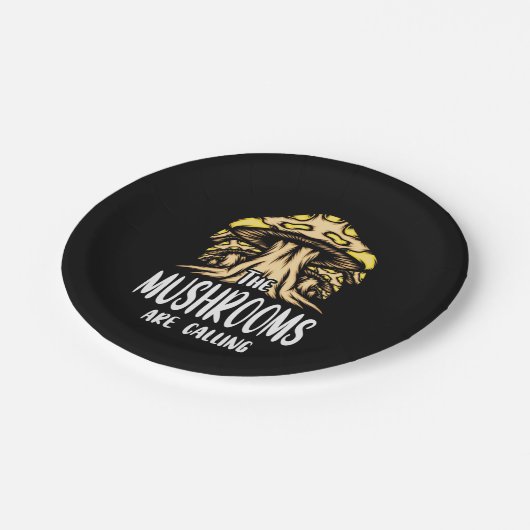 Die Pilze rufen Pappteller (Schrägansicht)