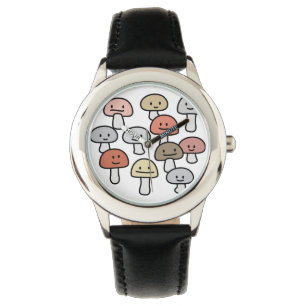 Die Pilzfreunde, die heraus hängen, vermehrt sich Armbanduhr