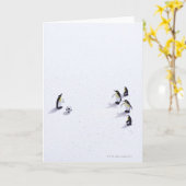 Die Pinguine beim Fußballspielen Karte (Gelbe Blume)