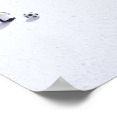 Die Pinguine beim Fußballspielen Poster (Ecke)