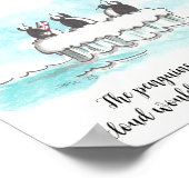 Die Pinguine und das Plakat der Cloud Wall (Ecke)