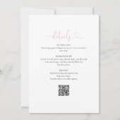 Die Pink Bow Girl Babydusche Einladung (Rückseite)