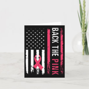 Die Pink Ribbon American Flag Breast Cancer Awaren Karte