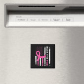 Die Pink Ribbon American Flag Breast Cancer Awaren Magnet (In Situ (Geschirrspüler))