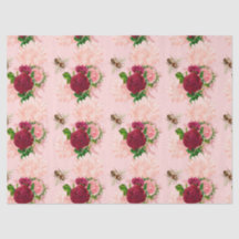 Die Pink und Gold Biene Serie Design 17 Tissue Pap