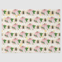 Die Pink und Gold Biene Serie Design 17 Tissue Pap