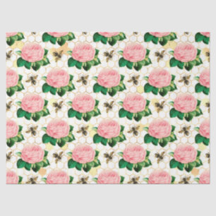 Die Pink und Gold Biene Serie Design 4 Seidenpapier