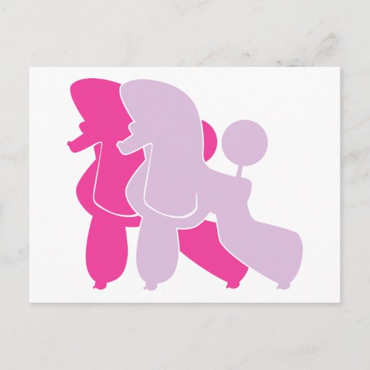 Die pinken Pudel Postkarte (Vorderseite)