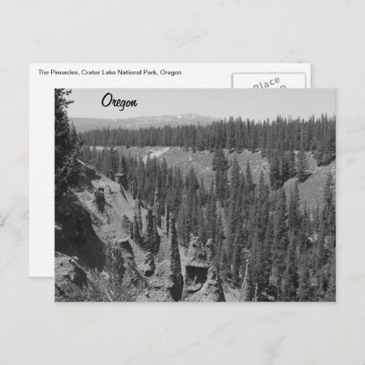 Die Pinnacles, der Kratersee Postkarte (Vorne/Hinten)