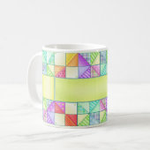 Die pinwheel-Steppdecken-Tasse Kaffeetasse (Vorderseite Links)