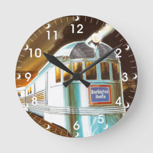 Die Pionierzephyr-Wanduhr 1934 Runde Wanduhr