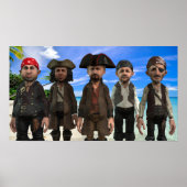 Die Pirate-Crew = kleines Poster (Vorne)