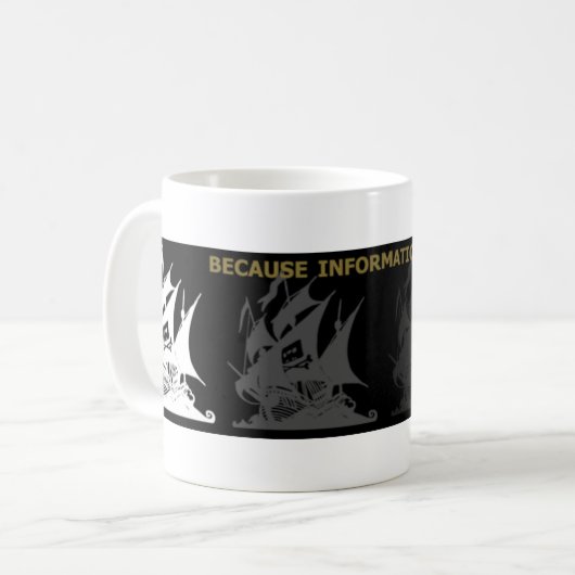 Die Piraten-Bucht Kaffeetasse (Vorderseite Links)