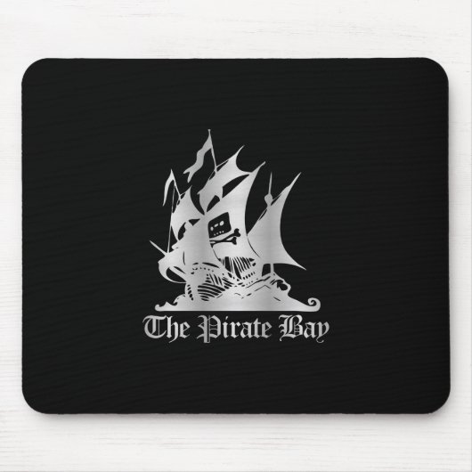 Die Piraten-Bucht-Silber-Logo-Mausunterlage Mousepad (Vorne)
