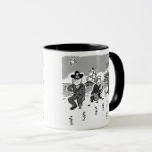 Die Piraten Gartenarbeit mit einem Holzbügel zum B Tasse (VorderseiteRechts)