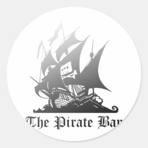 Die Piratenbucht grau bis schwarz Runder Aufkleber