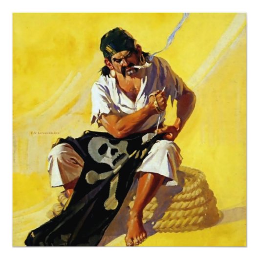 "Die Piratenflagge benennen" von FX Leyedecker Fotodruck (Vorne)