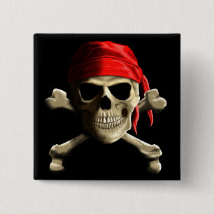 Die Piratenflagge Button