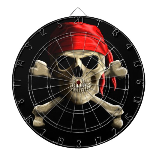 Die Piratenflagge Dartscheibe (vorne)