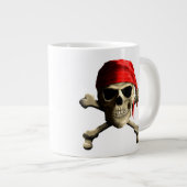 Die Piratenflagge Jumbo-Tasse (Vorderseite Rechts)