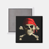 Die Piratenflagge Magnet (Vorderseite/Rückseite)